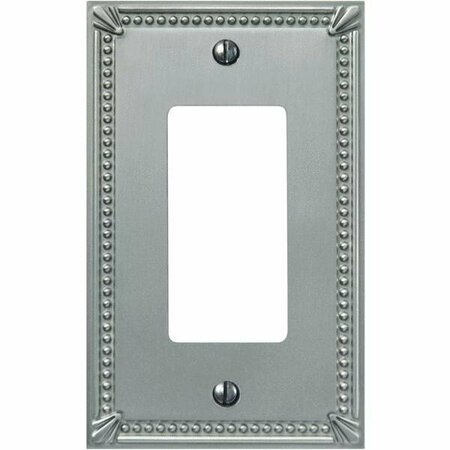 JACKSON DEERFIELD Imperial Bead Brushed Nickel Decorator Wall Plate 3017BN